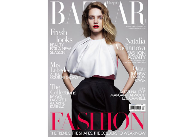 Natalia Vodianova na september issue da Harper's Bazaar UK - Foto: Reprodução/Harper's Bazaar UK