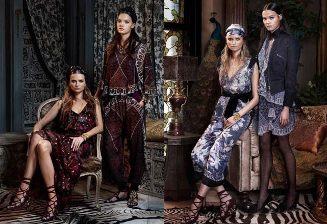 Duas imagens da primeira campanha da Marchesa Voyage - Fotos: Reprodução