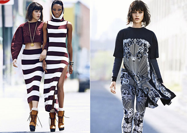 Dois looks da nova coleção de Rihanna para River Island  - Fotos: Reprodução