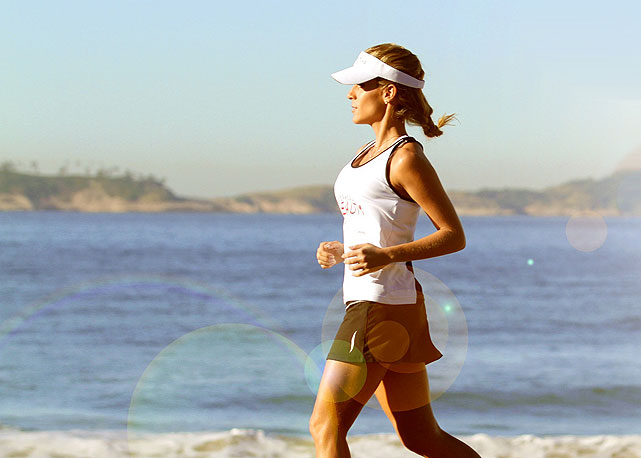 Carol Buffara com o look da corrida - Foto: divulgação