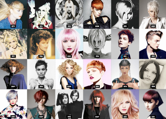 Campanhas publicadas pela Toni & Guy ao longo de seus 50 anos - Foto: reprodução