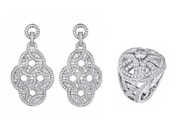 Brinco e anel de ouro 18k cravados de diamantes, da coleção - Foto:divulgação