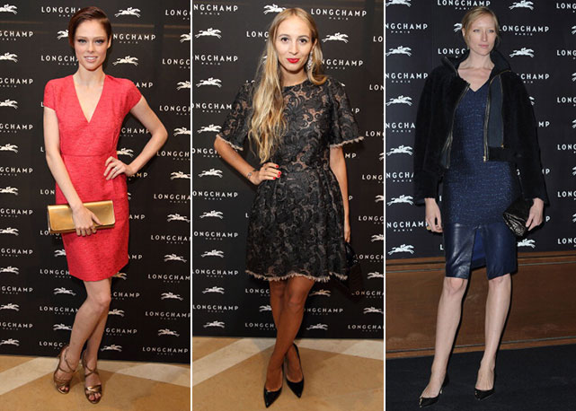 Da esquerda para a direita, os vestidos de Coco Rocha, Harley Viera-Newton e Jade Parfitt - Fotos: Getty Images