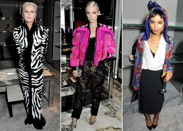 Da esquerda para a direita: Daphne Guiness, Portia Freeman e Zoe Kravistz - Fotos: Getty Images