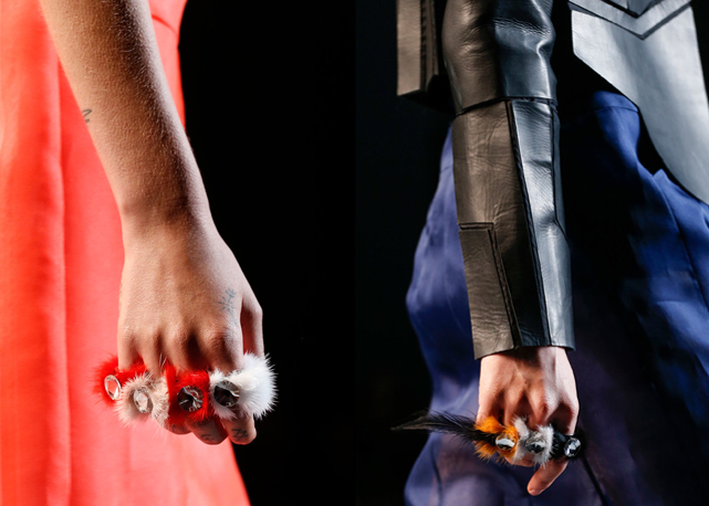 Os anéis de pelúcia da Fendi - Foto: Getty Images