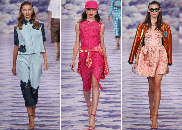 Três looks do verão 2014 da House of Holland selecionados pelo nosso editor de moda Sylvain Justum - Fotos: Getty Images