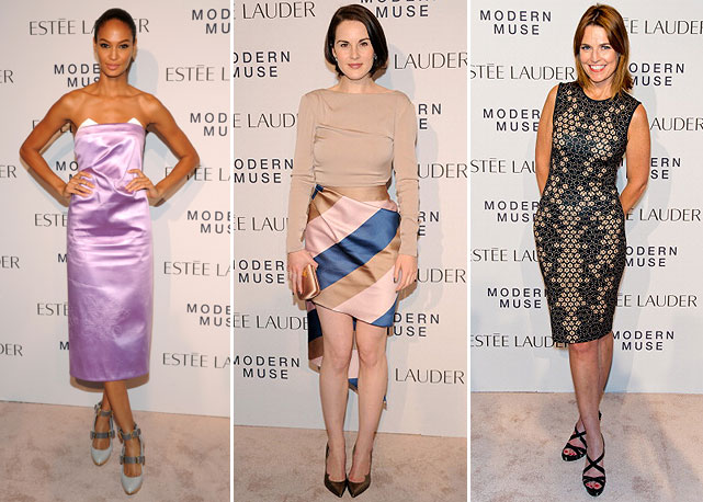 Da esquerda para a direita: Joan Smalls, Michelle Dockery e Savannah Guthrie - Fotos: Getty Images