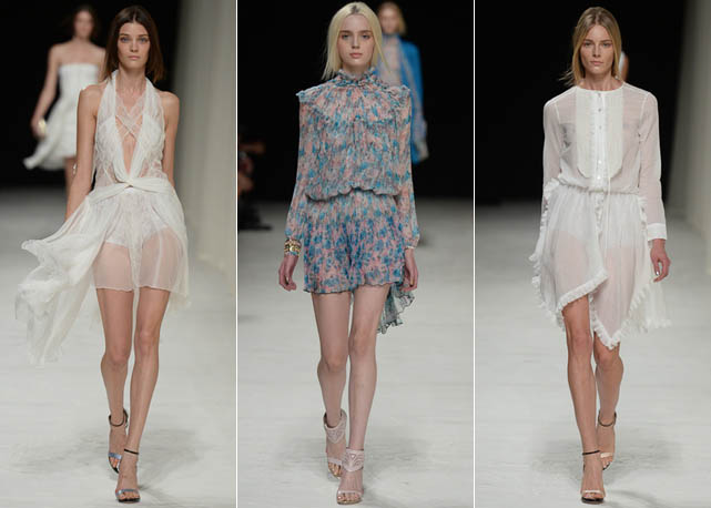 Três looks do verão 2014 da Nina Ricci eleitos pelo nosso editor de moda Sylvain Justum - Fotos: Getty Images