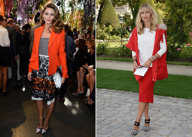 Olivia Palermo (à esquerda) e Alexandra Golovanoff (à direita) - Fotos: Getty Images