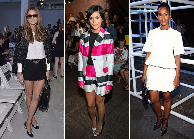 Da esquerda para a direita: Olivia Palermo, Leigh Lezark e Kerry Washington - Fotos: Getty Images