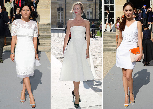 Da esquerda para a direita: a princesa Sirivannavari, Eva Herzigova e Olga Kurylenko - Fotos: Getty Images