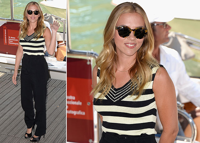 Scarlett com look cool em Veneza - Fotos: Getty Images