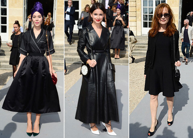 Da esquerda para a direita: Ulyana Sergeenko, Miroslava Duma e Isabelle Huppert - Fotos: Getty Images