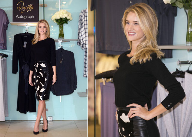 Rosie Huntington-Whiteley no lançamento de sua linha de lingerie para a Marks & Spencer em londres - Fotos: Getty Images