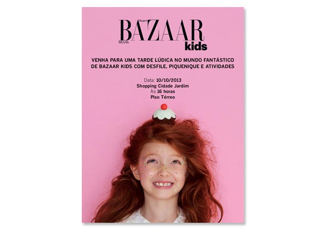 Venha conferir de perto a nova Bazaar Kids! - Foto: Arte/Harper's Bazaar