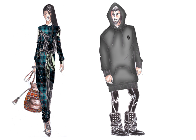 Modelo feminino e masculino da coleção de inverno 2014 da Cavalera - Foto: Divulgação