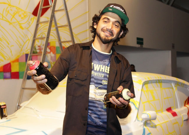 Eduardo Kobra: intervenção lúdica no SPFW - Foto: Arthur Vahia