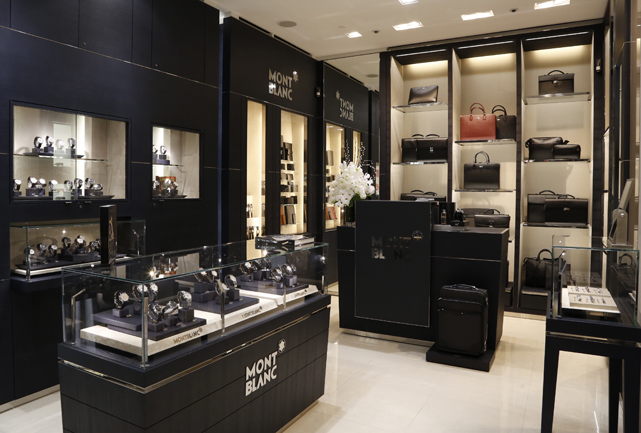 Zoom no interior da nova loja Montblanc - Foto: divulgação