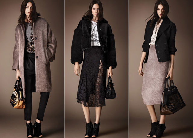 Rendas, peles e jacquard no pre-fall da Burberry Prorsum - Foto: divulgação