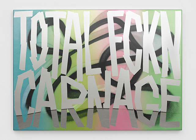 Outra obra que virá para a exposição de Eddie Peake, é a "Total Fucking Carnage"- Foto:divulgação