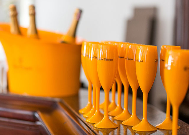 As famosas taças da Veuve Clicquot - Foto: divulgação