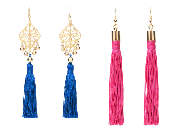 Brinco azul (R$184) brinco rosa (R$118) ambos da Coollect - Fotos: divulgação