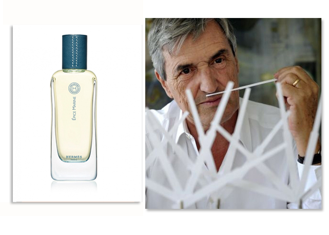 Jean-Claude Ellena, perfumista da Hermès, e o Épice Marine, nova fragrância da maison à venda no Brasil a partir de fevereiro - Fotos: Reprodução