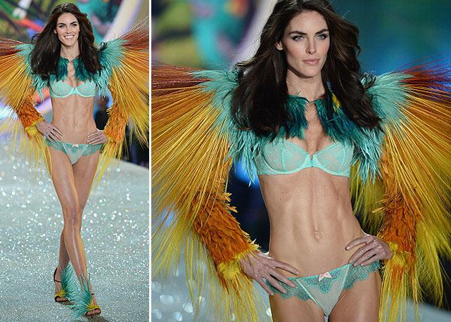 Perfect body! Hilary Rhoda ontem, na passarela da Victoria’s Secret - Fotos: Getty Images