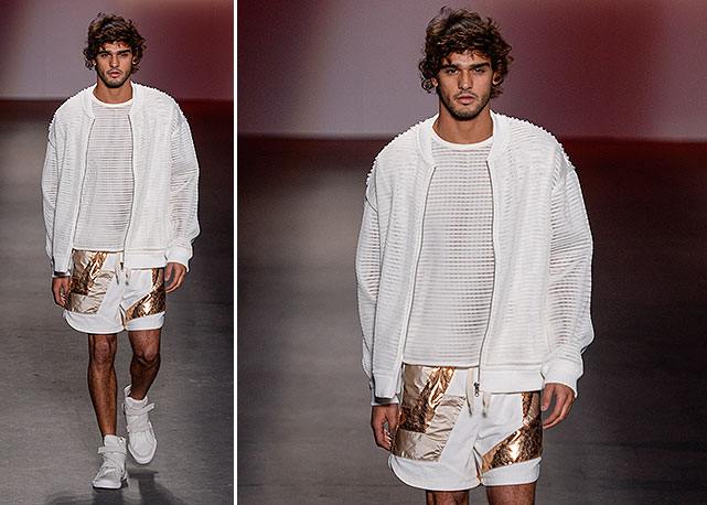 O look de Marlon na passarela da Coca-Cola Clothing - Foto: Agência Fotosite