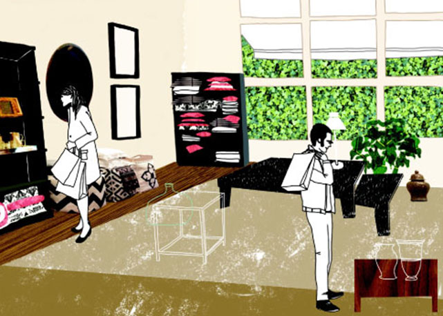 Ilustração do convite da reinauguração do Studio Esther Giobbi, que acontece hoje! - Foto: divulgação