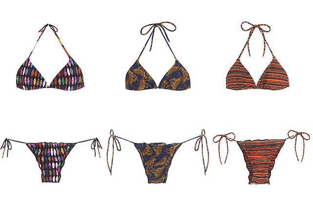 Os biquinis da Triya feitos exclusivamente para a NK Store - Fotos:divulgação