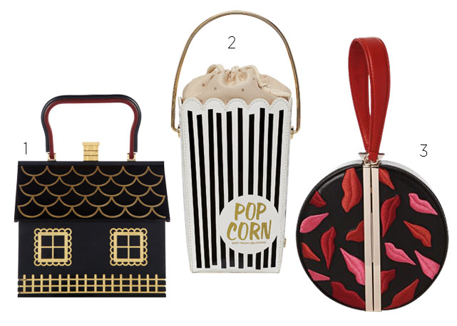 1-Charlotte Olympia; 2-Kate Spade, R$989; 3-Diane Von Furstenberg, R$ 2 mil - Fotos: divulgação/ Harper's Bazaar