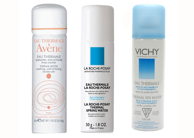A água termal da Avène foi a precursora da modinha. A marca possui termas próprias no sudoeste da França. A La Roche-Posay é rica em selênio, antioxidante. A Vichy tem bicarbonato, que amacia a pele - Fotos: Reprodução