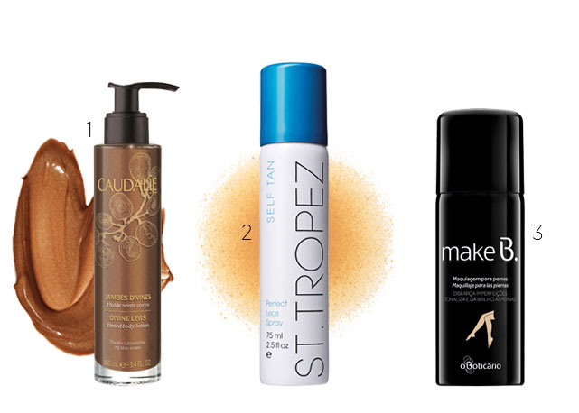 1 - Caudalie, (R$159); 2 - St. Tropez (R$91); 3 - O Boticário (R$58) - Fotos: reprodução/Harper's Bazaar