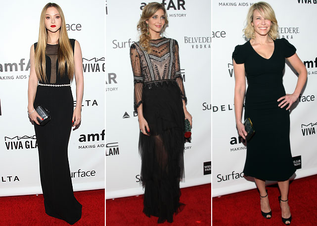 Da esquerda para a direita: Devon Aoki, Ana Beatriz Barros e Chelsea Handler - Fotos: Getty Images