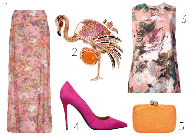 1 - Erika Ikezilli (R$188); 2 - Van Cleef & Arpels; 3 - Dolce & Gabbana (R$2.210); 4 - Fendi (R$2.840); 5 - Serpui Marie (R$595) - Foto: divulgação/Harper's Bazaar