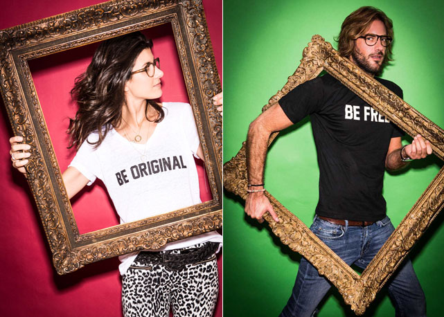 Julie Cherman e Mario Veloso posam para a campanha batizada de “Expresse seu Lema” - Fotos: Divulgação