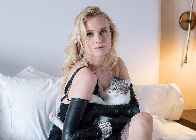 Diane adorou o gatinho! - Caroline de Barrionuevo/Harper's Bazaar