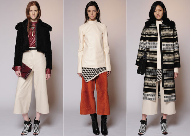 Três looks do pre-fall 2014 da Proenza Schouler inspirado na vestimenta dos gaúchos - Fotos: Reprodução