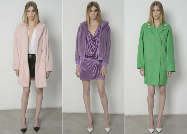 Três looks do pre-fall 2014 da Versace - Fotos: Reprodução