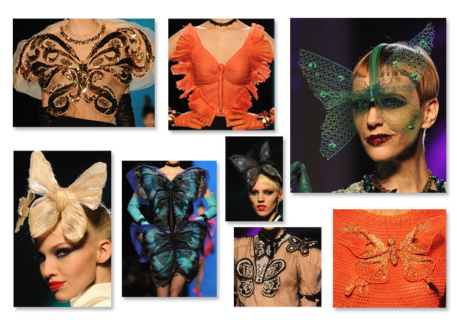 As borboletas presentes no desfile de alta-costura verão 2014 de Jean Paul Gaultie - Fotos:Getty Images