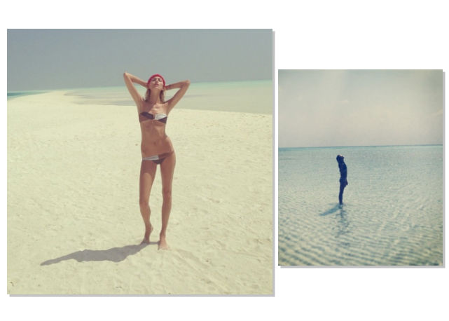 Anja Rubik aproveita para descansar nos cenários paradisíacos das Maldívias - Fotos: Reprodução/Instagram