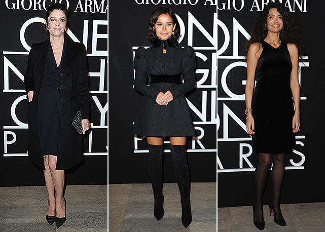 Da esquerda para a direita, LBDs de Chiara Mastroianni, Miroslava Duma e Afef Jnifen - Fotos: Getty Images