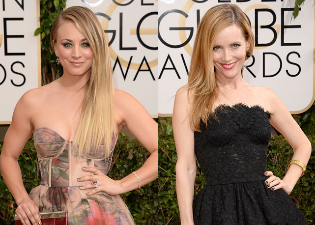 Kaley Cuoco e Leslie Mann também aderiram ao liso total - fotos: Getty Images