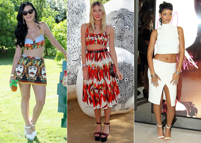 Da esquerda para a direita: Katy Perry, Dree Hemingway e Rihanna - Fotos: reprodução