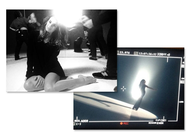 Cliques de Lea Michelle no set para a nova campanha da L 'Oreal - Fotos: Reprodução/Instagram