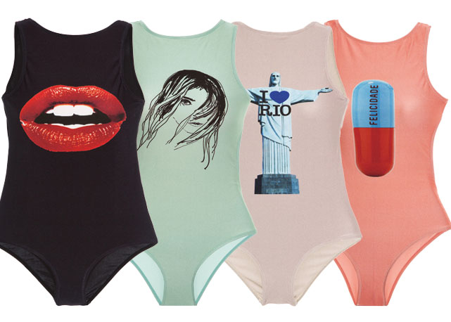 A Jo de Mer salpica toques de humor nas estampas e investe em modelagens clássicas (R$360, cada)   - Fotos:reprodução/Harper's Bazaar
