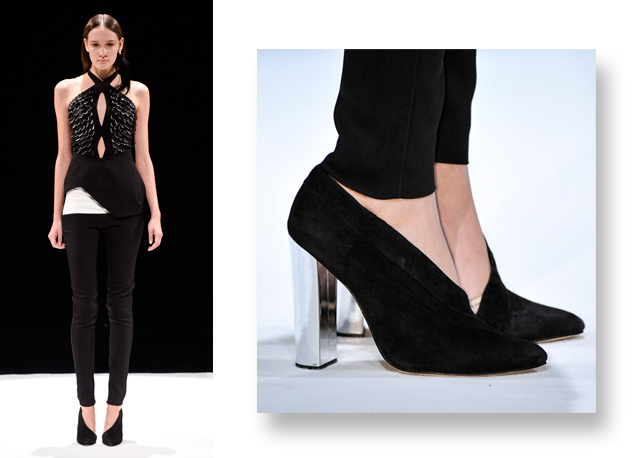 O sapato desenhado por Alexandre Birman para o verão 2014 de Pedro Lourenço - Foto: Agência Fotosite