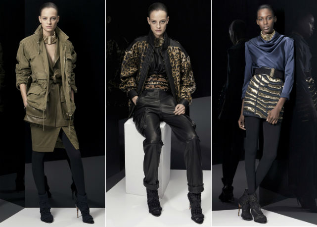 Três looks do pre-fall 2014 da Balmain - Foto: Reprodução