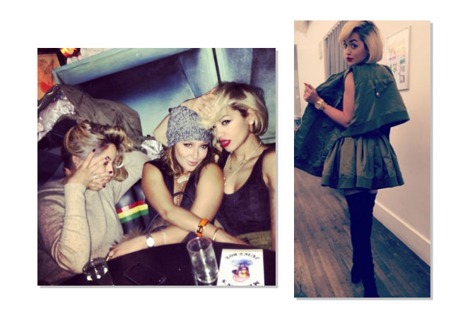 Rita Ora curte a noite fria de NY desta terça-feira (07.01) ao lado das amigas - Fotos: Reprodução/Instagram